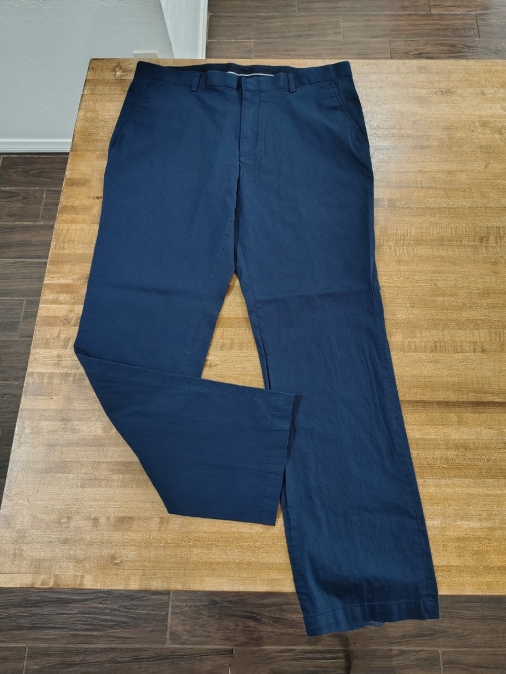 I-N-C International Concepts Slim Fit Flat Front Navy Casual Dressy Pants